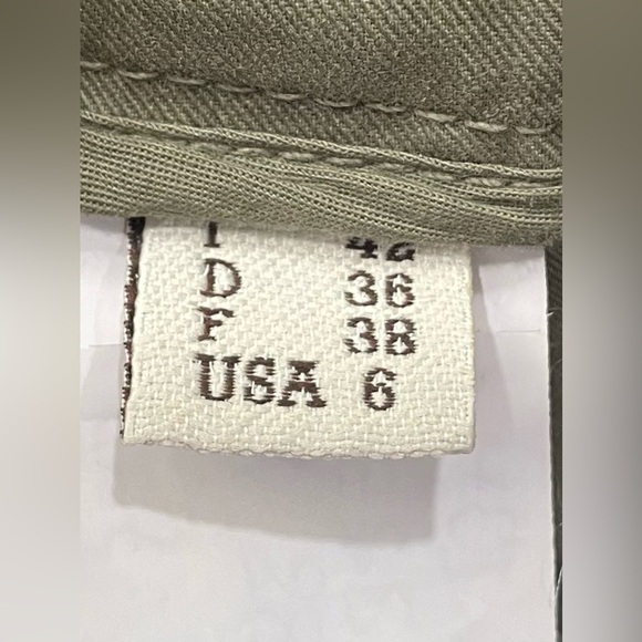 Brunello Cucinelli Women’s Olive Utility Pants Drawstring Ankle Size 6 - Picture 3 of 11